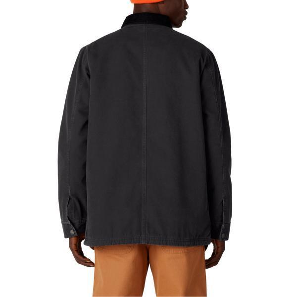 Dickies Stonewashed Duck Lined Chore Coat Black-Black Sheep Skate Shop