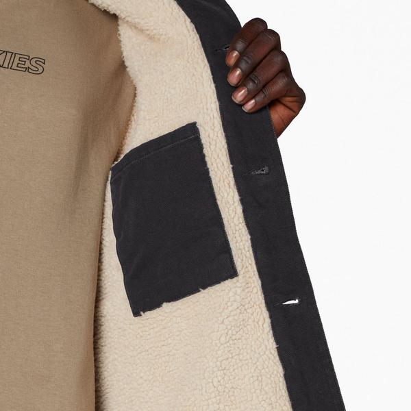 Dickies Stonewashed Duck Lined Chore Coat Black-Black Sheep Skate Shop