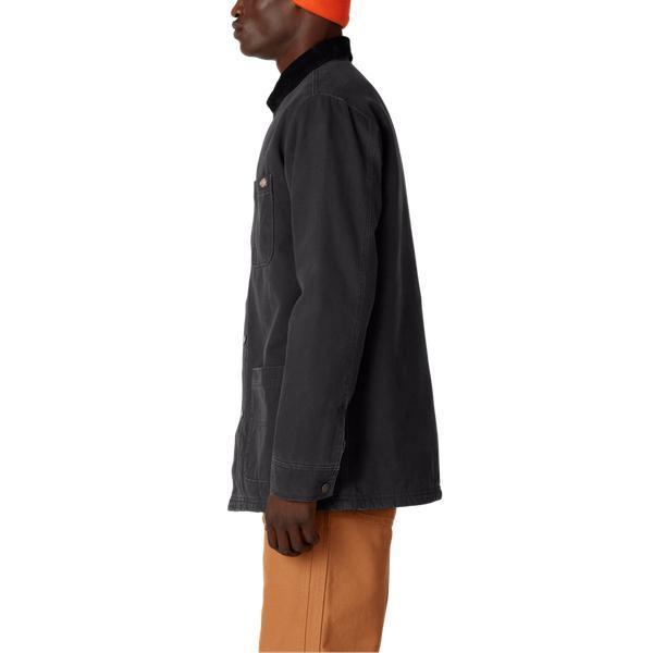 Dickies Stonewashed Duck Lined Chore Coat Black-Black Sheep Skate Shop