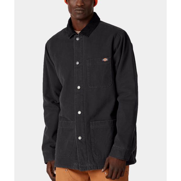 Dickies Stonewashed Duck Lined Chore Coat Black-Black Sheep Skate Shop