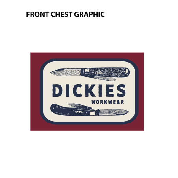 Dickies Switch Blade Graphic T-Shirt Tibetan Red-Black Sheep Skate Shop