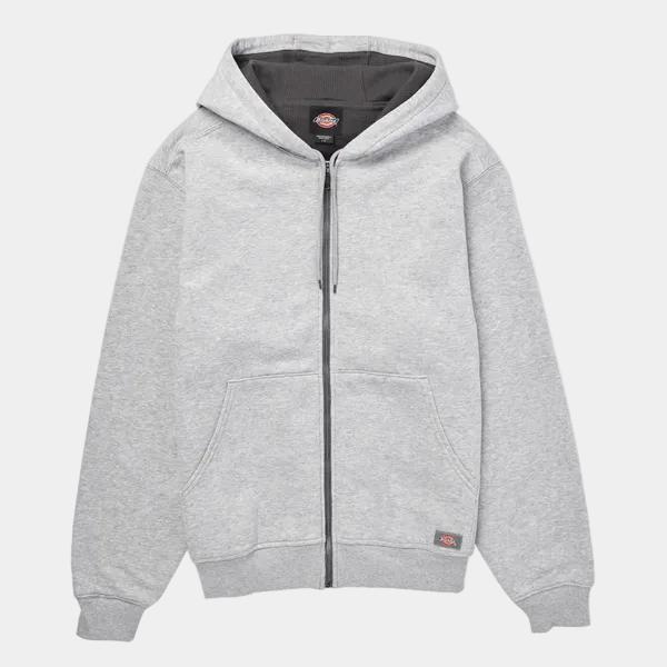 Dickies Thermal Lined Fleece Zip Hoody Heather Gray-Black Sheep Skate Shop