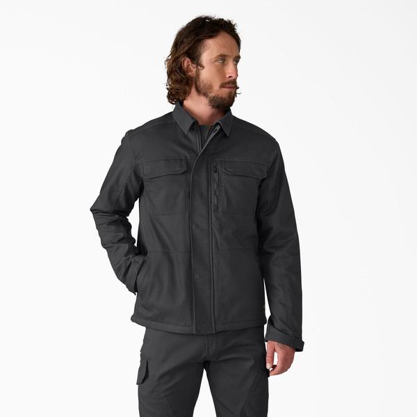 Dickies Tradebuilt Lined Woven Duck Shirt Jacket Black-Black Sheep Skate Shop