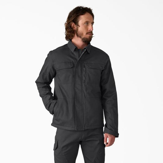 Dickies Tradebuilt Lined Woven Duck Shirt Jacket Black-Black Sheep Skate Shop