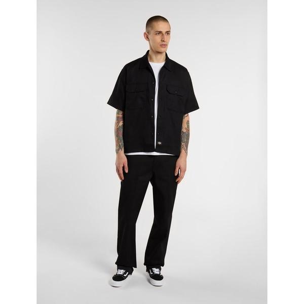 Dickies Unionville Lightweight Short Sleeve Work Shirt Black-Black Sheep Skate Shop