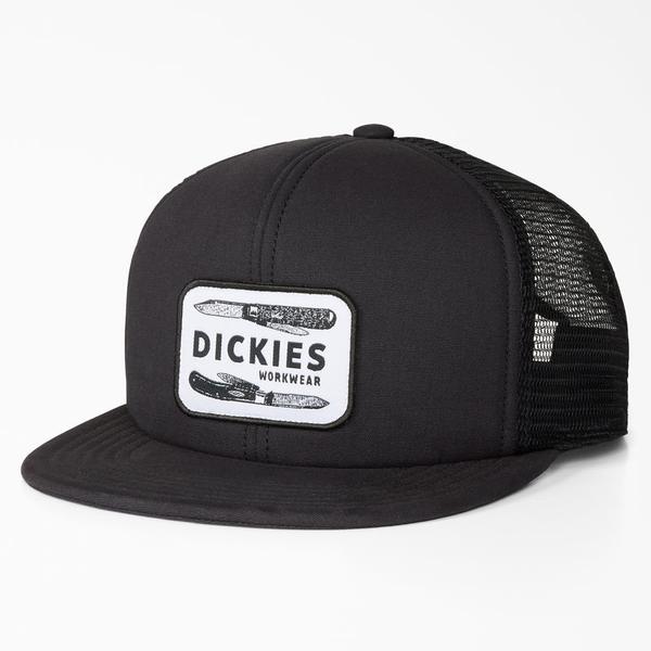 Dickies Workwear Patch Trucker Hat Black-Black Sheep Skate Shop