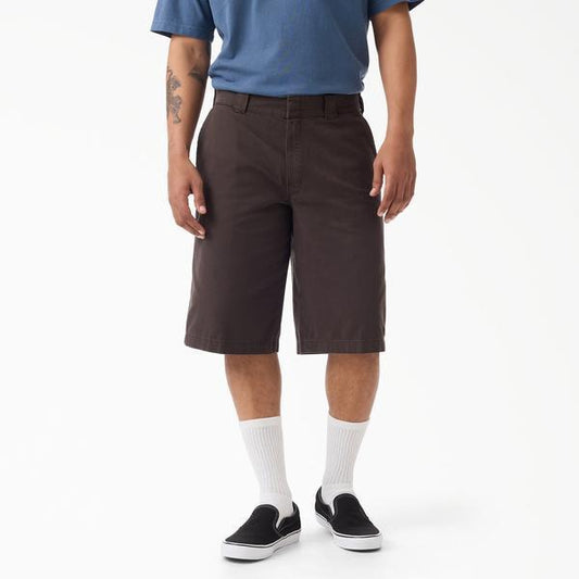 Dickies Worn In Loose 13" Work Shorts Dark Brown-Black Sheep Skate Shop
