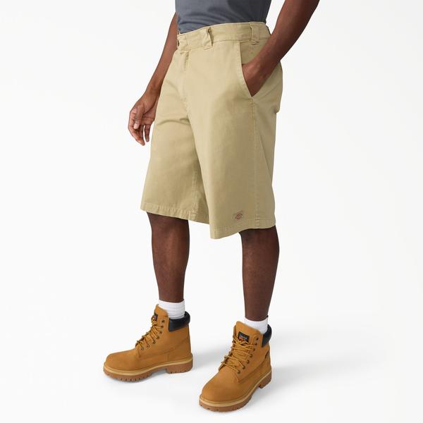 Dickies Worn In Loose 13" Work Shorts Khaki-Black Sheep Skate Shop