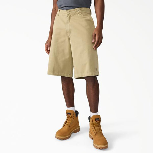 Dickies Worn In Loose 13" Work Shorts Khaki-Black Sheep Skate Shop