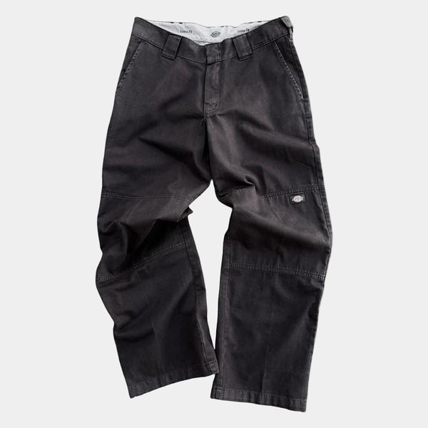 Dickies Worn In Loose Fit Double Knee Work Pants Black – Black
