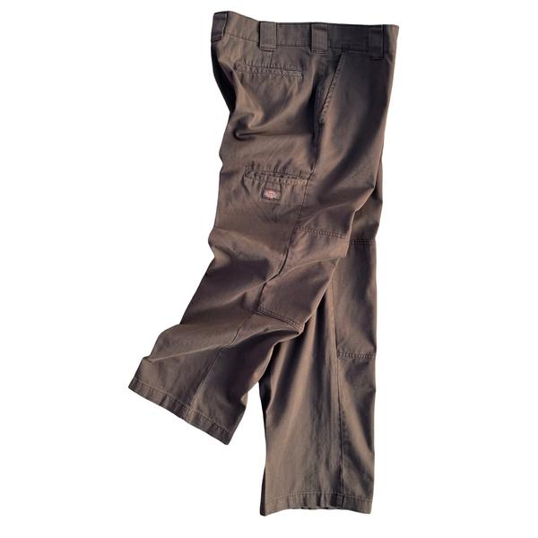 Dickies Worn In Loose Fit Double Knee Work Pants Dark Brown