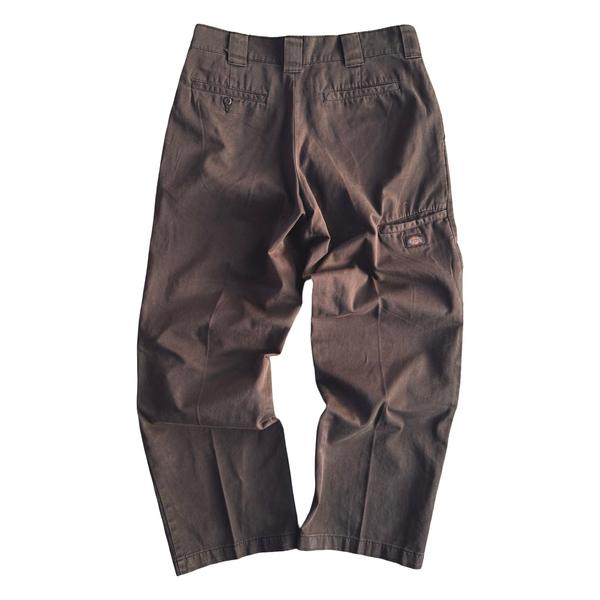 Dickies Worn In Loose Fit Double Knee Work Pants Dark Brown-Black Sheep Skate Shop