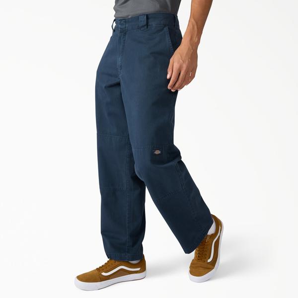 Dickies Worn In Loose Fit Double Knee Work Pants Dark Navy-Black Sheep Skate Shop