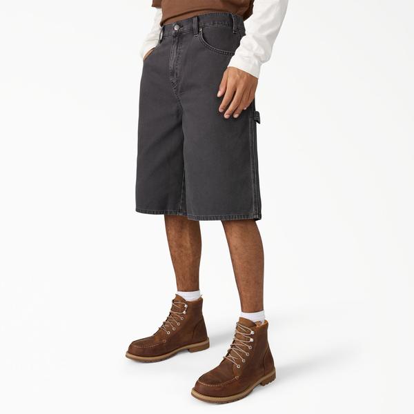 Dickies Worn In Relaxed 13" Carpenter Shorts Black Duck Canvas-Black Sheep Skate Shop