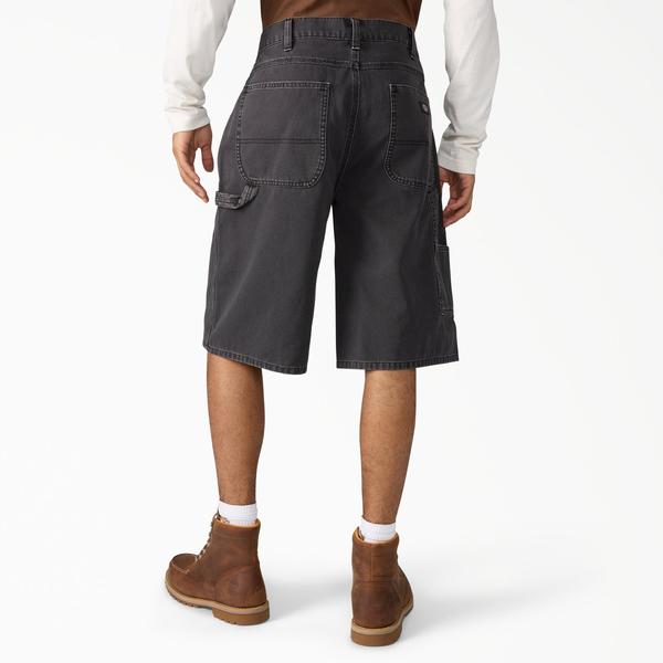 Dickies Worn In Relaxed 13" Carpenter Shorts Black Duck Canvas-Black Sheep Skate Shop