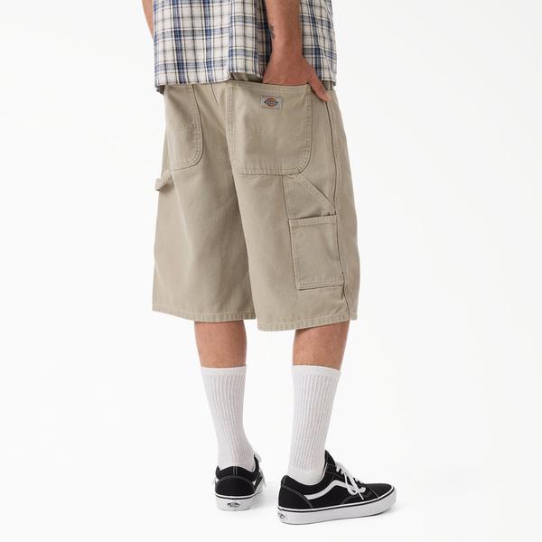Dickies Worn In Relaxed 13" Carpenter Shorts Silver Birch Duck Canvas-Black Sheep Skate Shop