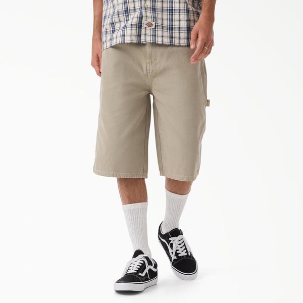 Dickies Worn In Relaxed 13" Carpenter Shorts Silver Birch Duck Canvas-Black Sheep Skate Shop