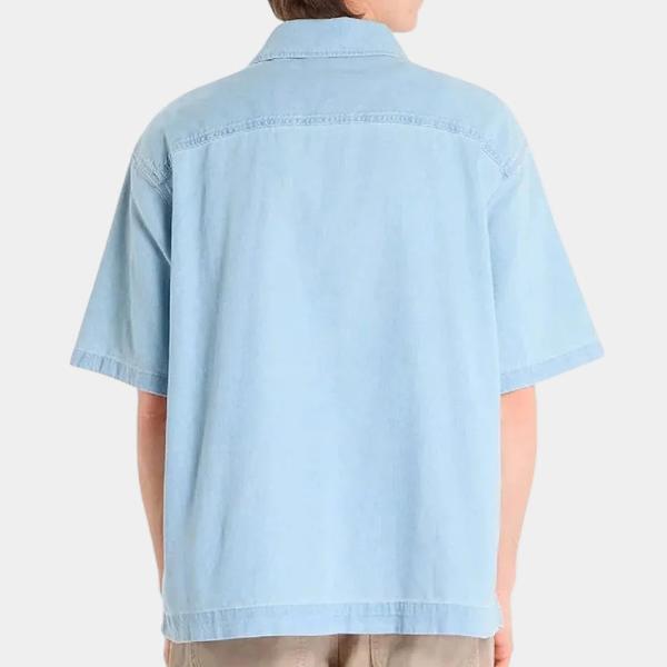 Dickies Woven Denim Shirt Fog Blue-Black Sheep Skate Shop