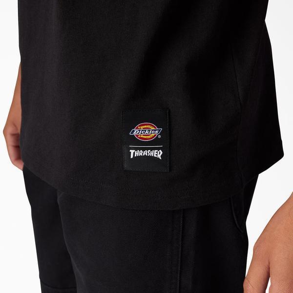 Dickies x Thrasher Magazine Short Sleeve Graphic T-Shirt Black-Black Sheep Skate Shop