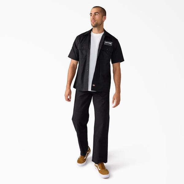 Dickies x Thrasher Magazine Short Sleeve Work Shirt Black-Black Sheep Skate Shop