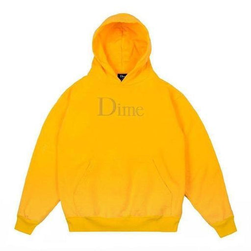 Dime Classic Embroidered Hoody Yellow-Black Sheep Skate Shop
