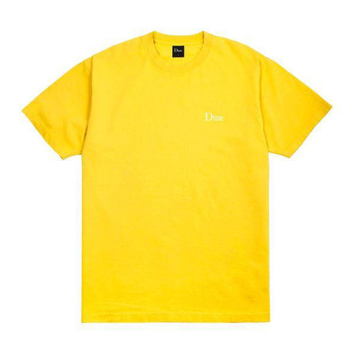 Dime Classic Small Logo Embroidered Tee Yellow-Black Sheep Skate Shop