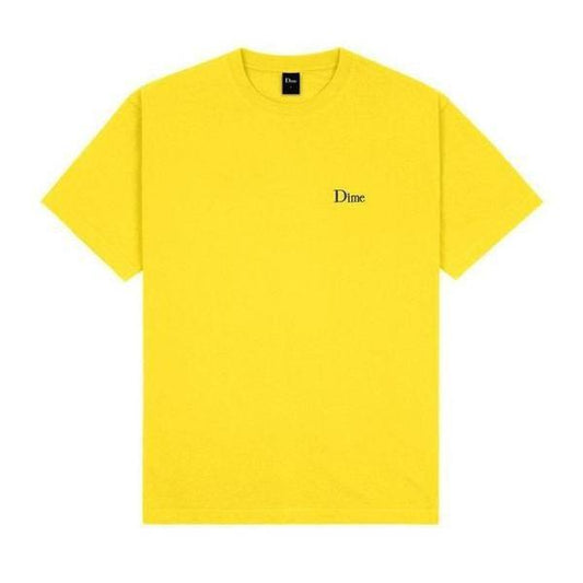 Dime Classic Small Logo T-Shirt Yellow-Black Sheep Skate Shop