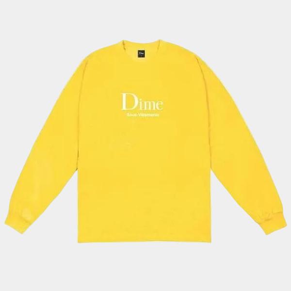 Dime SOUS-VETEMENTS Tシャツ ブラック M Dime Sous-Vetements Long Sleeve Tee Yellow – Black Sheep Skate Shop