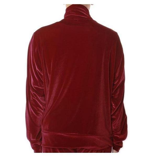 EPTM Velour Track Jacket Burgundy-Black Sheep Skate Shop