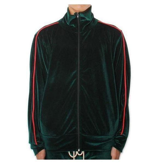 EPTM Velour Track Jacket Green-Black Sheep Skate Shop