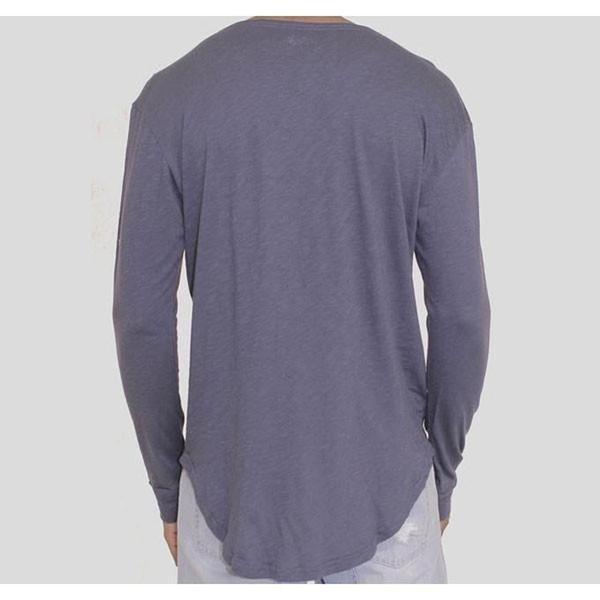 Entree Premium Essential Slub Scallop Long Sleeve Tee Navy-Black Sheep Skate Shop