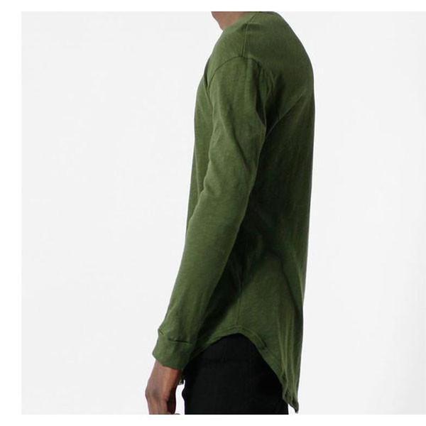 Entree Premium Essential Slub Scallop Long Sleeve Tee Olive-Black Sheep Skate Shop