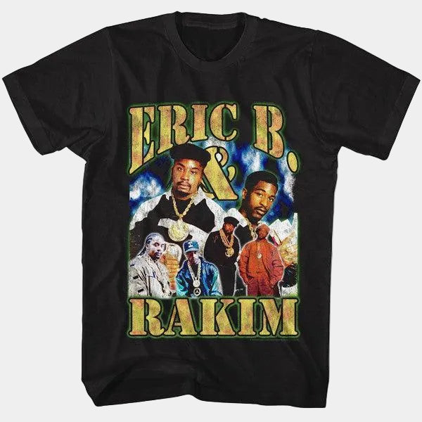 Eric B and Rakim Group Collage T-shirt Black-Black Sheep Skate Shop