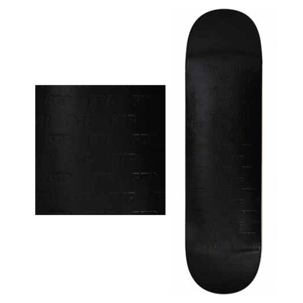 FTP Debossed Logo Deck 8.125" Black-Black Sheep Skate Shop