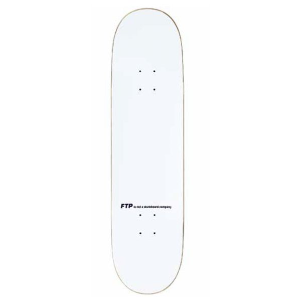 FTP Debossed Logo Deck 8.125" White-Black Sheep Skate Shop