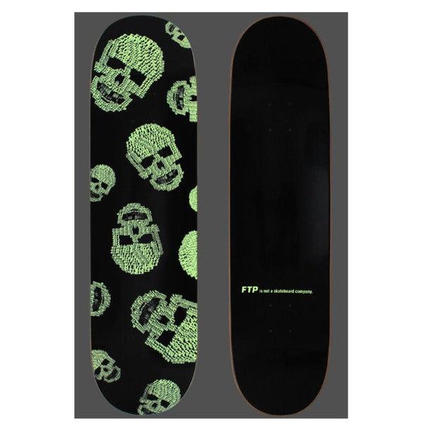 FTP Glow In The Dark Skull Logo Deck 8.25"-Black Sheep Skate Shop