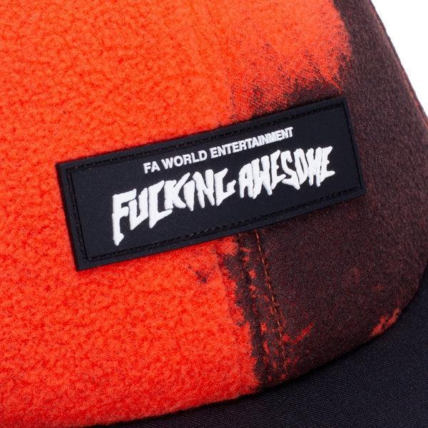 Fucking Awesome Burn Face 6-Panel Hat Orange - Black-Black Sheep Skate Shop