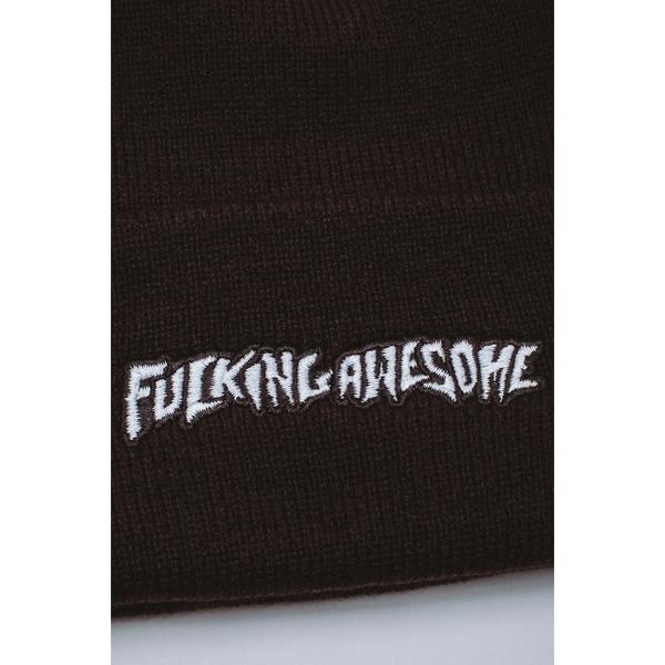 Fucking Awesome Little Stamp Embroidered Cuff Beanie Black-Black Sheep Skate Shop