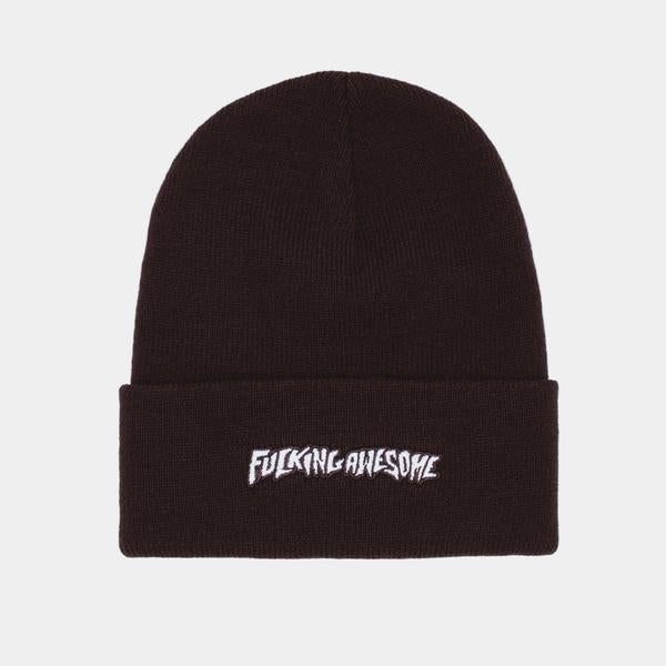 Fucking Awesome Little Stamp Embroidered Cuff Beanie Black-Black Sheep Skate Shop