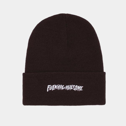 Fucking Awesome Little Stamp Embroidered Cuff Beanie Black-Black Sheep Skate Shop