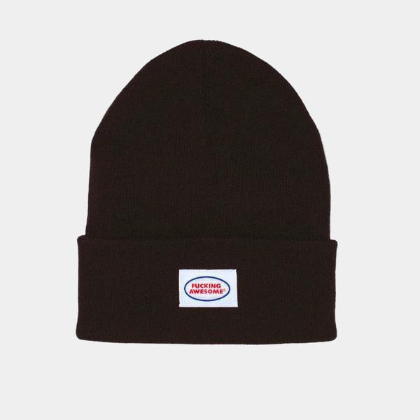 Fucking Awesome Mechanic Cuff Beanie Black-Black Sheep Skate Shop