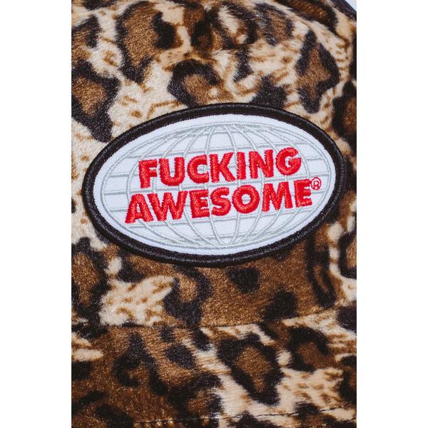 Fucking Awesome Patch Logo Leopard Trucker Mesh Snapback Hat-Black Sheep Skate Shop