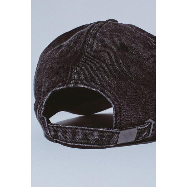 Fucking Awesome Three Spiral Washed Denim 6-Panel Strapback Hat Black-Black Sheep Skate Shop