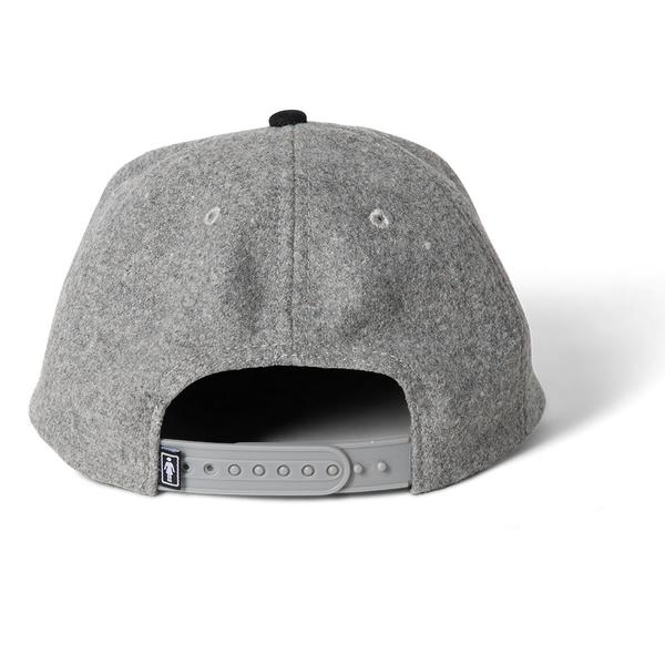Girl Skateboards Jeron 6 Panel Wool Hat Grey - Black-Black Sheep Skate Shop