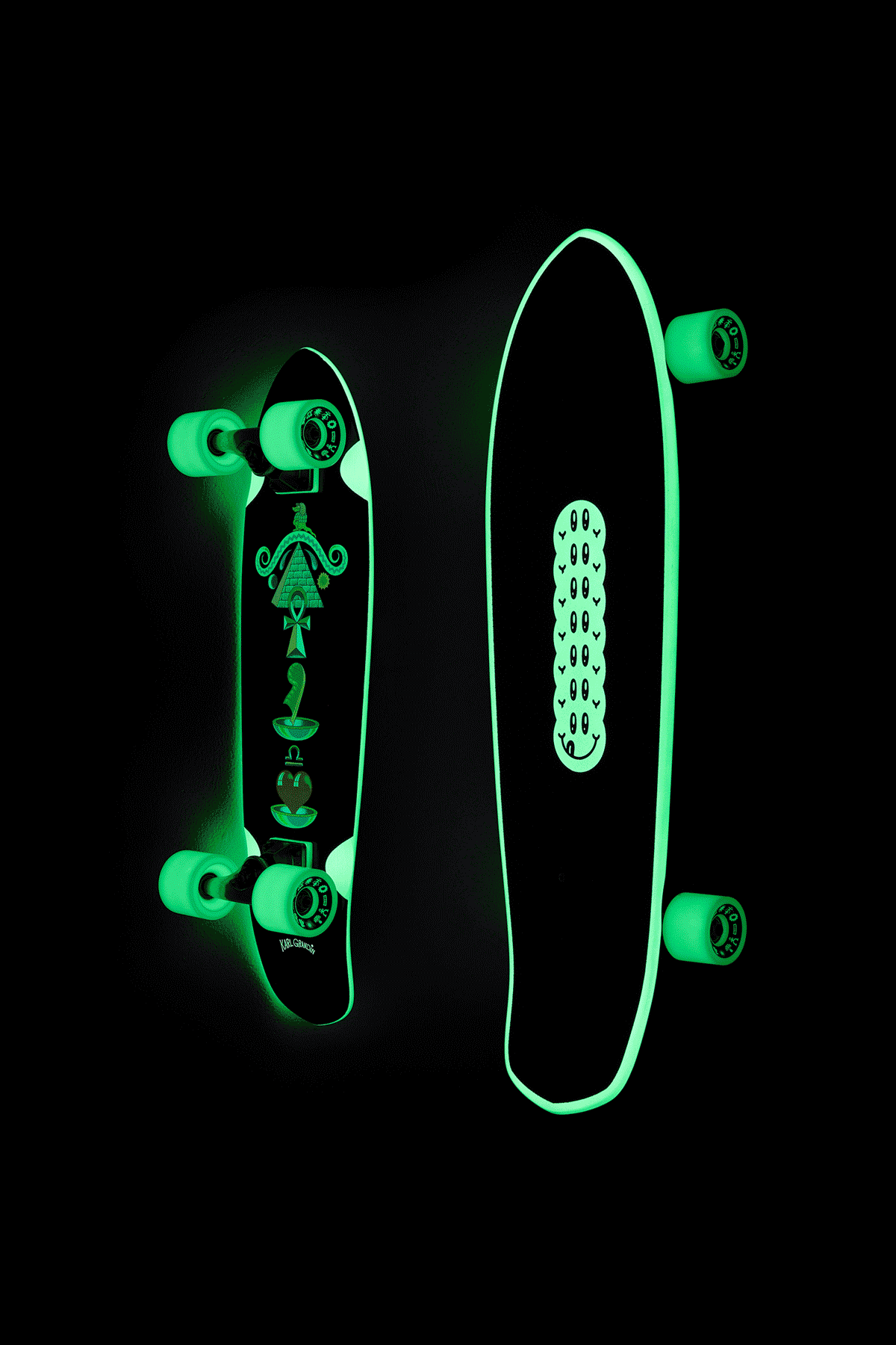 Globe Big Blazer Complete Longboard 32" Hypnagoga Glow in Dark-Black Sheep Skate Shop