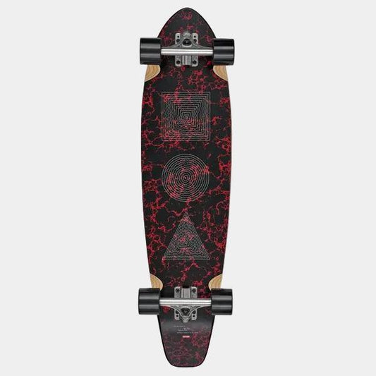 Globe The All-Time Complete Longboard 35" Red Marble Stack-Black Sheep Skate Shop