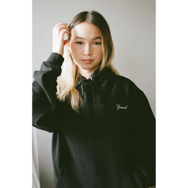 Grand Collection Script Hoodie Black-Black Sheep Skate Shop