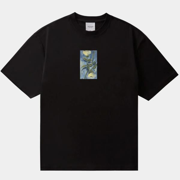 Grand Collection x Connor Champion White Roses T-Shirt Black-Black Sheep Skate Shop