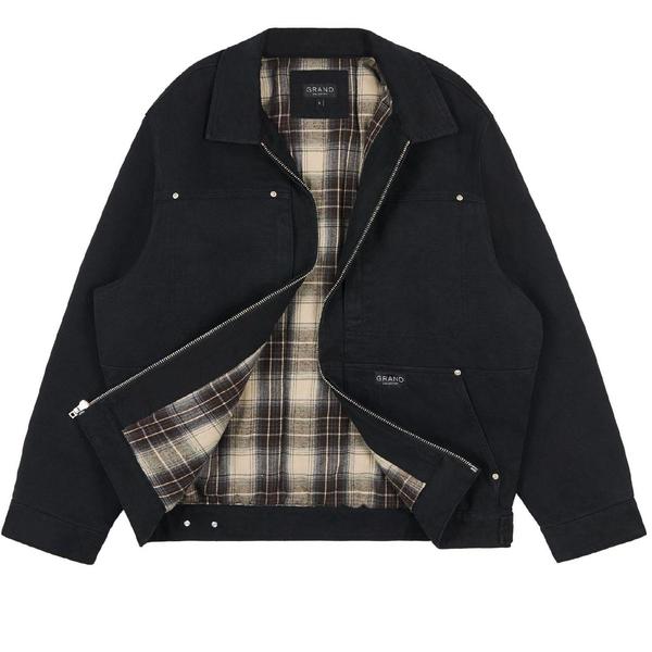 Grand Collection x Connor Champion Work Jacket Washed Black-Black Sheep Skate Shop