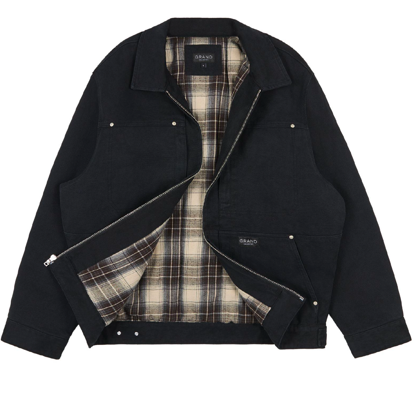 Grand Collection x Connor Champion Work Jacket Washed Black-Black Sheep Skate Shop